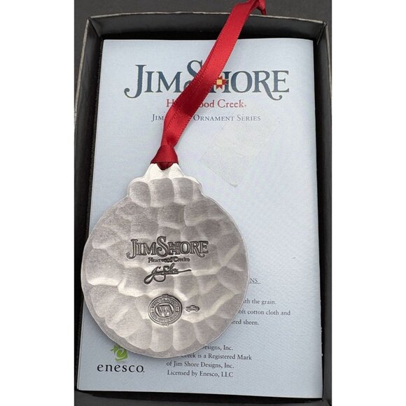 Jim Shore & Wendell August 'Santa and Sleigh' Metal Ornament #16762121 New In Bx - Picture 2 of 3